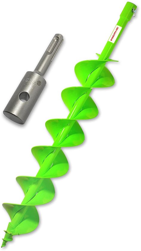 Professionele Grondboor 120 mm met Dubbele As en SDS Plus-adapter van Merkloos	