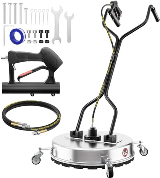 Professionele hogedrukreiniger met oppervlaktereiniger voor beton en terras van Kärcher