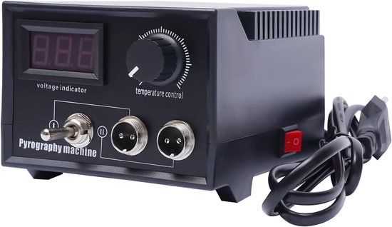 Professionele Houtbrander 60W Pyrografie Set met 19 Punten voor Hout, Leer & Kurk