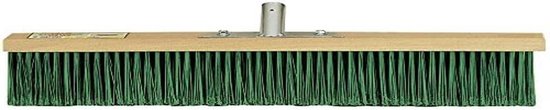 Professionele houten bezem - harde haren - 60 cm breed van Merkloos	