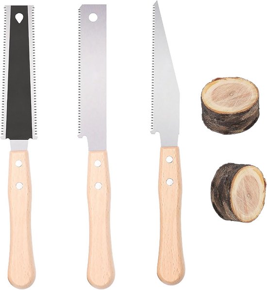 Professionele Japans Handzaag Set van 3 - Fijne Handzaag voor Houtbewerking en Tuin van Merkloos	