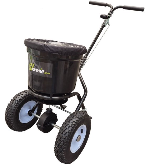 Professionele meststofstrooier Hermie 23 liter - inclusief scherm en regenhoes - Grote capaciteit bespaart tijd door minder bijvullen tijdens het strooien van Merkloos	