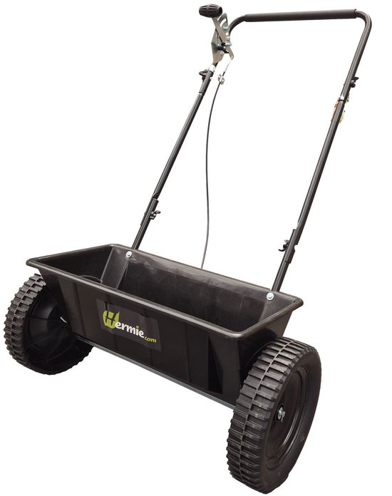 Professionele meststofstrooier Hermie 25 liter - Eenvoudig instelbare dosering voorkomt verspilling en beschermt je gazon - Duurzaam materiaal en roestvrije coating voor langdurig gebruik van Merkloos	