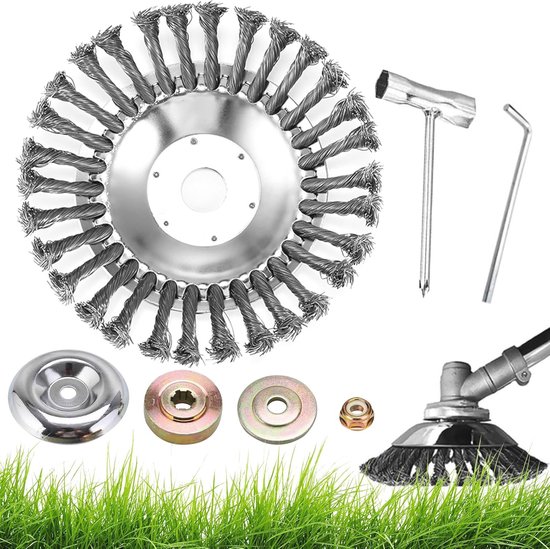 Professionele Onkruidborstel voor Bosmaaier - Effectieve Verwijdering van Onkruid en Mos van Merkloos	