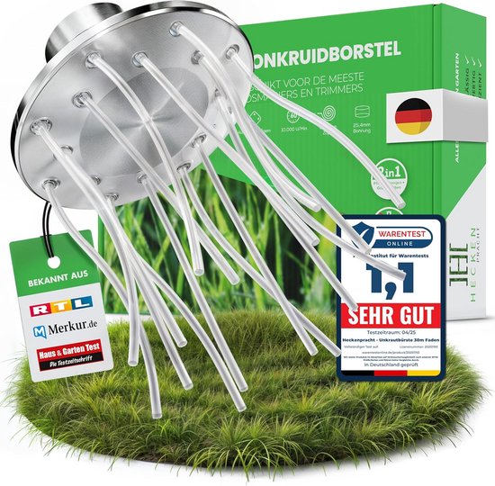 Professionele onkruidborstel voor bosmaaier met 30m nylon draad | Ondergrondvriendelijk van VONROC