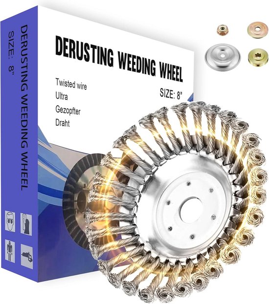 Professionele Onkruidborstel voor Bosmaaiers - Effectieve Verwijdering van Onkruid en Mos van Merkloos	