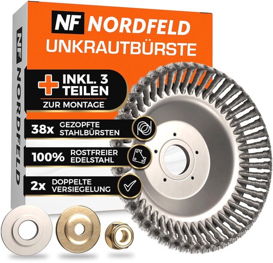 Professionele onkruidborstel - Voor maaimachines - Effectieve mos- en onkruidverwijderaar - Met accessoires