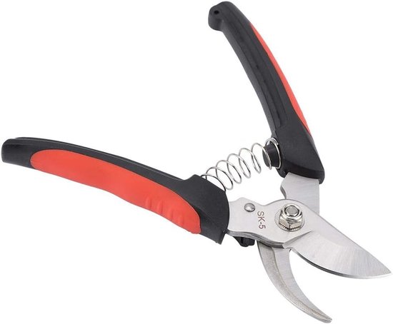 Professionele Snoeischaar - SK5 Staal Tuinschaar voor Takken & Bloemen (Max 30mm) met Veiligheidsslot - Zwart/Wit van Merkloos	