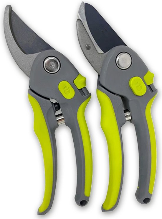 Professionele Snoeiset met Veerabsorptie en Veiligheids-slot – Perfect voor Delicate en Dichte Snoeiwerkzaamheden van Pro