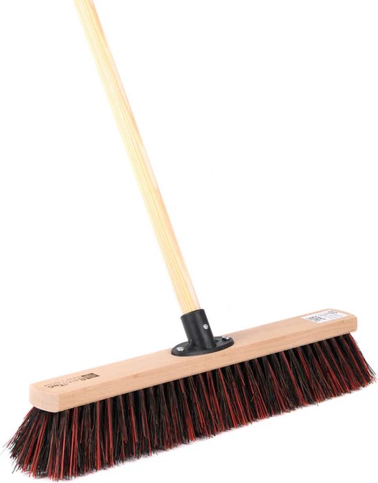 Professionele Straatbezem - ArengaMix Borstelharen - Kunststof Houder - Houten Steel - 40 cm van Pro