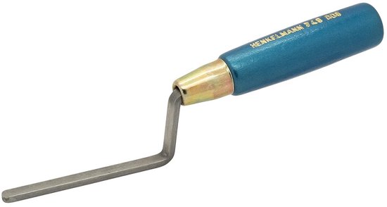 Professionele Troffel Rechte Rand Staal 100mm met Houten Handvat voor Voegen en Metselwerk van Merkloos	