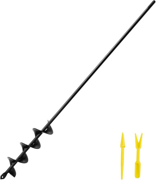 Professionele tuin boor 5x60cm - Spiraal Grondboor voor tuinplanten en bollen