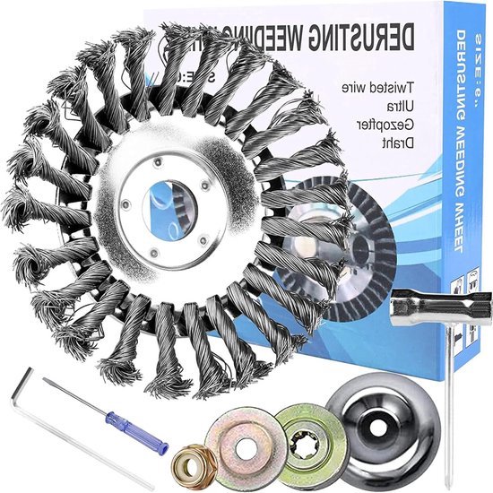 Professionele wildkruidborstel voor bosmaaier - Upgrade verdikte stalen borstel - Effectieve onkruidverwijdering - Staaldraad van MWS-Apeldoorn