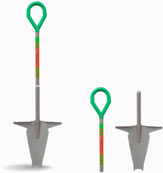 Professionele Wortelschop - Tuingereedschap Zaag - Harde Grond Bewerken - 5-in-1 Multifunctioneel - 122 cm Hoog van Merkloos	