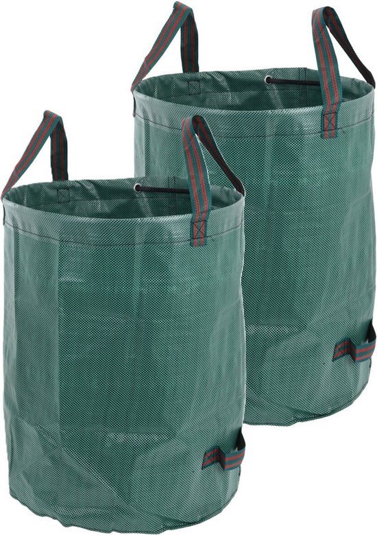 Progarden Tuinafvalzak - 2x - opvouwbaar - groot formaat - groen - 125 liter - bladeren opruimen van ProGarden