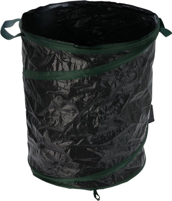 Progarden Tuinafvalzak - opvouwbaar - rond - antraciet - 85 liter - bladeren opruimen van ProGarden