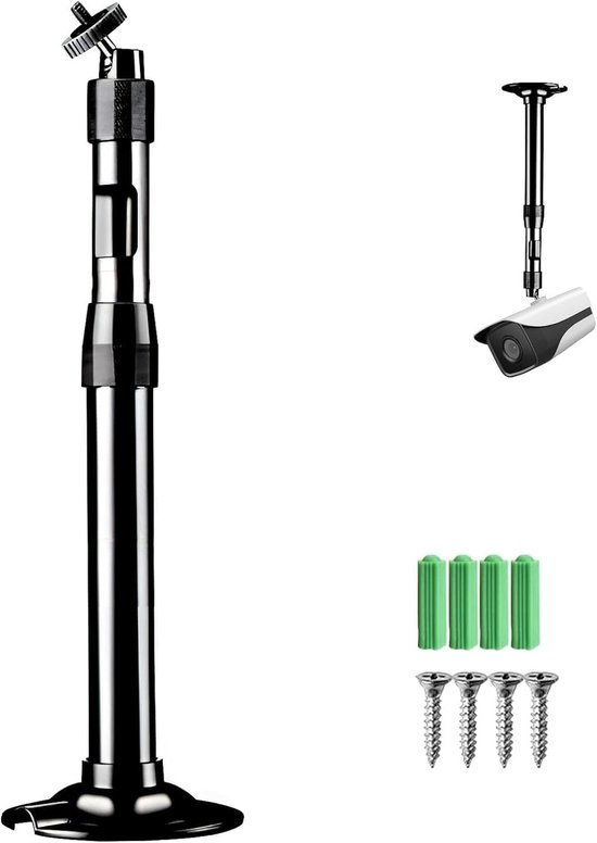 Projectorhouder - projector plafondbeugel - universele projector-wandhouder met beamerhouder - geschikt voor wandmontage - 30-60 cm - zwart van Merkloos	