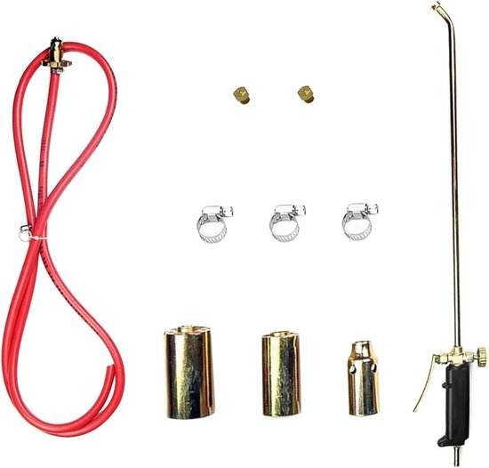 Propaan Fakkel - Hittebestendige Lamp - Dakbedekking en Verwarming - Inclusief 6.6ft Gasslang - 3 Maten Nozzles van Merkloos	