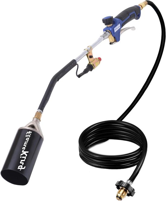 Propaantoorts Kit - Onkruidbrander - Onkruid Verwijderen - Zelfontsteking Piezo - 340.000 BTU - Blauw/Zwart