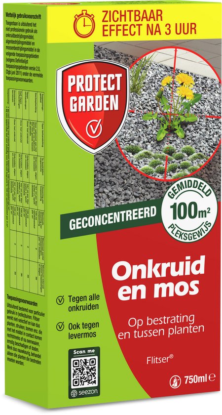 Protect Garden Flitser Concentraat Onkruid Bestrijdingsmiddel - 750 ml - Onkruidverdelger - Binnen 3 uur Resultaat van Merkloos	