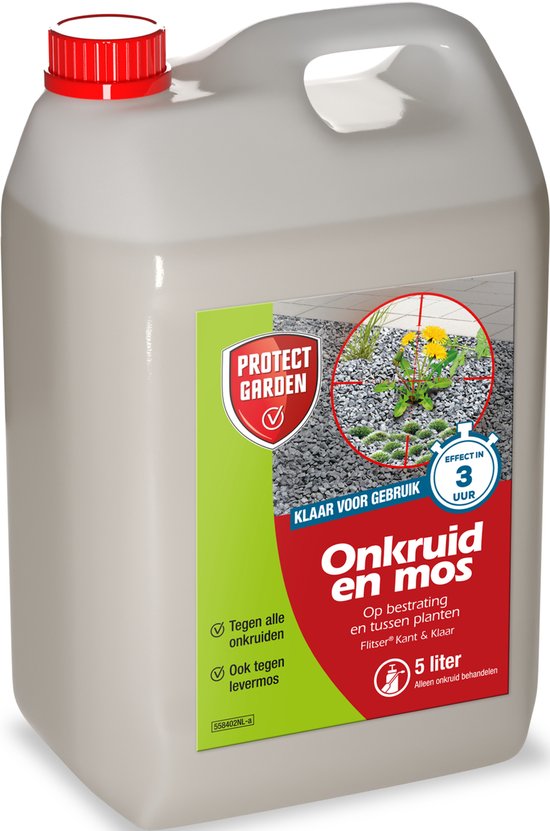 Protect Garden Flitser Onkruidverdelger Kant-en-Klaar – Onkruidverwijderaar voor terras, oprit & tuinpaden – 5 liter – Snel onkruidbestrijden