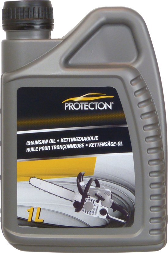 Protecton Kettingzaagolie – Voor beschermen en smeren van de zaagketting - Voor elektrische- en benzine kettingzagen - Sterk hechtend - Voorkomt wegslinger effect - 1 Liter