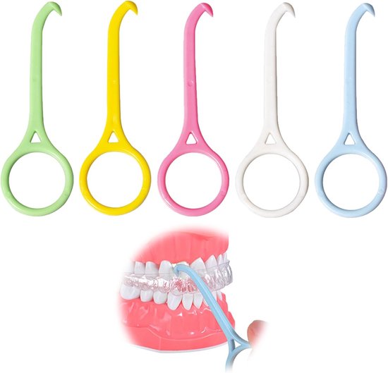 Prothesentrekker - 5 stuks - uitlijnverwijderingsgereedschap - verwijderaar voor onzichtbare beugels - onzichtbare tandverwijdering - prothesenverwijderaar - mondverzorging - orthodontische hulpmiddelen van DentureOut