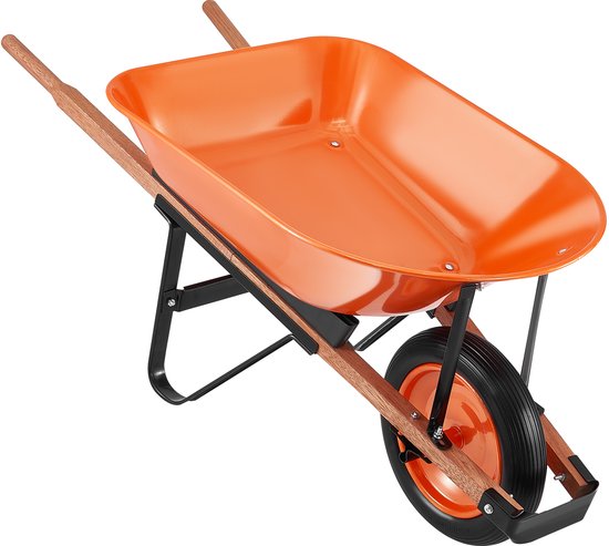 Pugsdrly Solo kruiwagen enkel wiel tuin kipper 330lb Patio Utility Cart van Pugsdrly