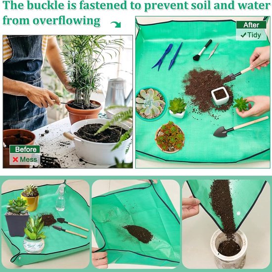 PULUZ 7 stuks Mini tuingereedschap met houten greep, ijzeren tuingereedschap set voor planten, tuingereedschap, tuinschop, klein tuingereedschap voor tuingereedschap zoals bloemen, plant van Merkloos	