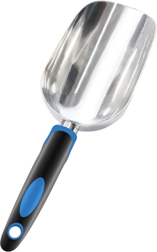 PULUZ Voor planten en verplanten, twee keer zoveel volume als soortgelijke producten, kattenbakschep bodemschep, tuingaarde, hondenvoer, keuken, strandschep, extra grote aluminium van Merkloos	