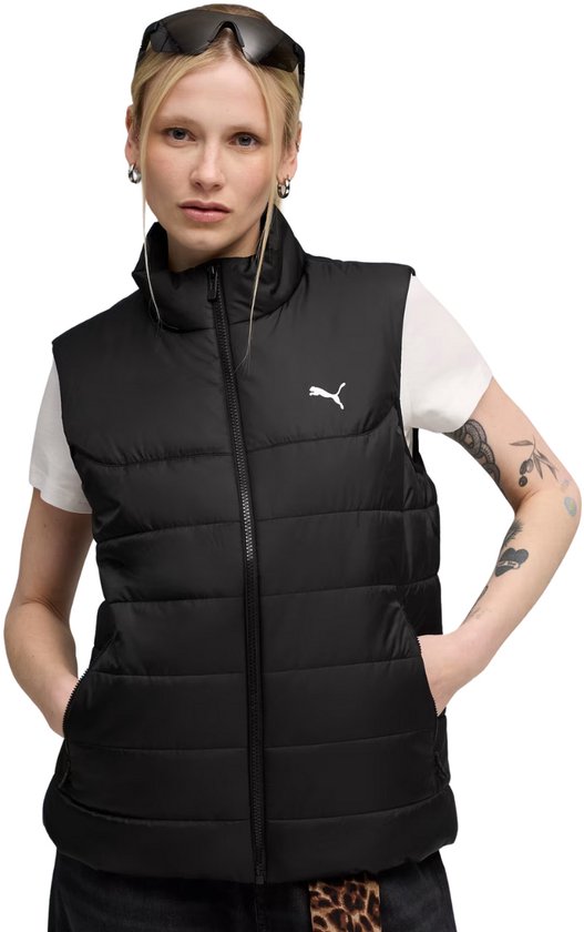 Puma Vest Dames ESS Padded Vest Zwart - Maat M van Merkloos	