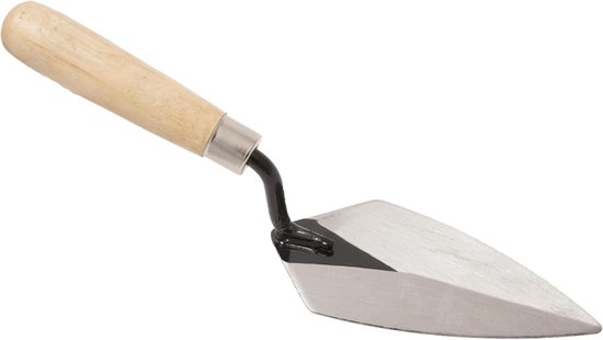 Punt Troffel - Klein Metselgereedschap - Voegen Herstellen - Volledig Geslepen - 18 cm Metaal van Merkloos	