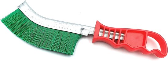 PVC Stijf Gebogen Gegolfd Achterkant Metaal, Ergonomische Kunststof Handgreep, Handborstel van PVC, Ideaal voor Het Reinigen van Gevoelige Materialen
