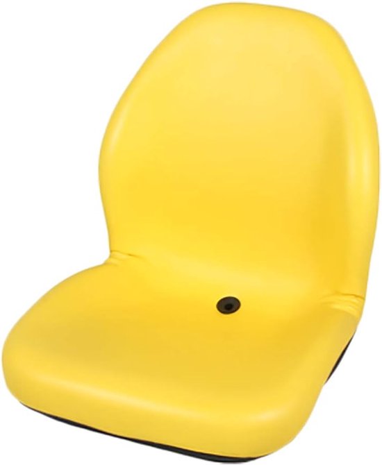 PVC zitschaal 478 mm breed en hoge rug geschikt voor JD zitmaaiers, geel