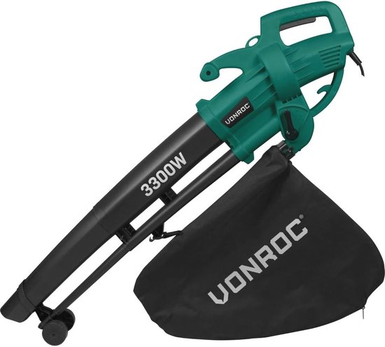 QPFO® Krachtige 3-in-1 Bladblazer – 3300W – Blazen, Zuigen & Versnipperen – 270 km/u – Inclusief 40L Opvangzak – Elektrisch Tuingereedschap van QPFO®