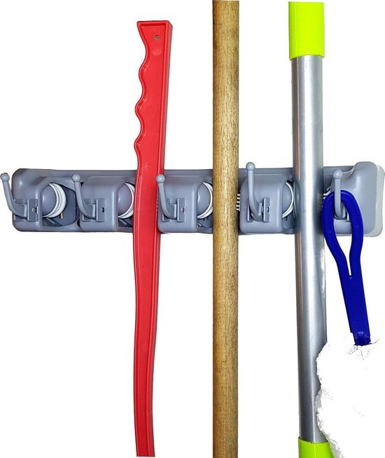 QuniQ® Ophangsysteem bezemhouder gereedschapshouder tuingereedschap 4 stelen van QuniQ®