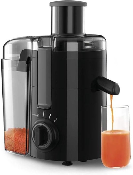 Quvo® Sapcentrifuges groenten en fruit - Sapcentrifuges - Slowjuicer - Zwart - ‎10cmx 20cm x 10cm van Quvo®