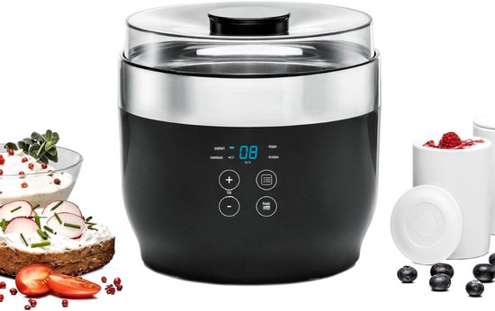 Quvo® Yoghurtmaker - Citruspers- Ijsmachines - Zwart - ‎20cm x 20cm x 19cm van Quvo®
