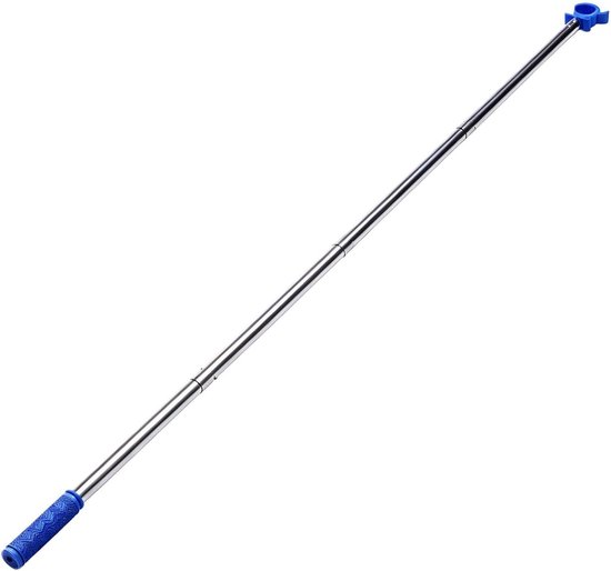 Raamopener Staaf - Telescopisch Gereedschap - Hoge Ramen Openen - Roestvrij Staal - 152 cm Lengte - Zilver