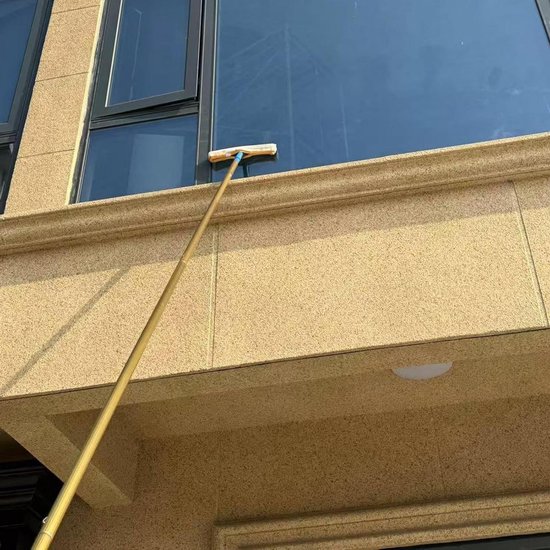 Raamwisser Telescoopsteel - Raamreiniger Uitschuifbaar - Hoge Ramen Wassen - Inclusief 3 Opzetstukken - Tot 9.5 Meter - Zilverkleurig