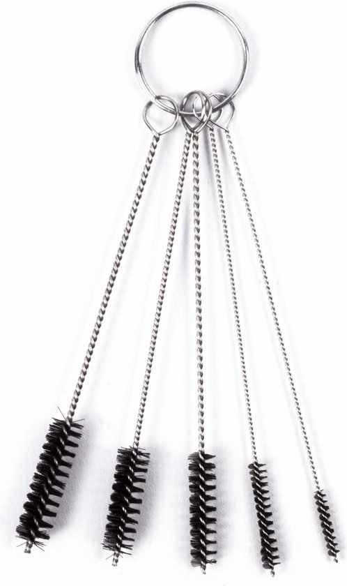 Ragger - Ragerset - Ragers - 5-delig - Schoonmaakset - Schoonmaakborstels - Rager - Borstels - Zwart - Aan een ring - Set van 5 stuks van Ragger