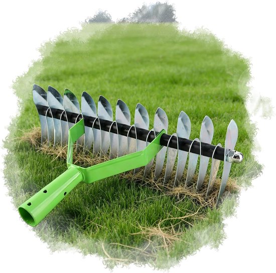 Rake Rake, Stainless Steel Lawn Rake Head, Descaling and Creator for the Garden, Without Handle, 32 x 24 x 12.2 cm - ShopVlot
