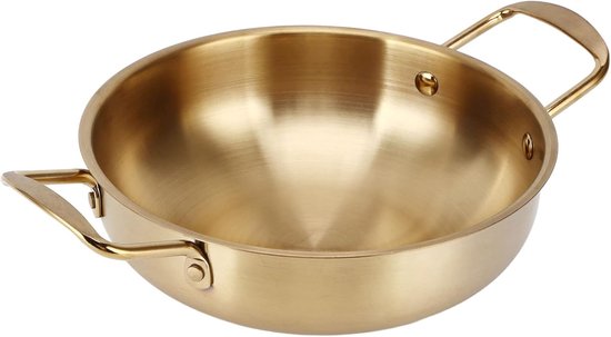 Ramen Pot - Goud Ramen Pot Rvs Noodle Pot - Draagbare Keuken Kookpot - Keuken Kookgerei voor Huishoudelijke Koken - Kookgerei (18cm) van Merkloos	