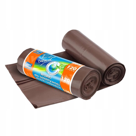 Ravi Eco Trend - Tuinafvalzak - 120L - Bruin - 5 stuks
