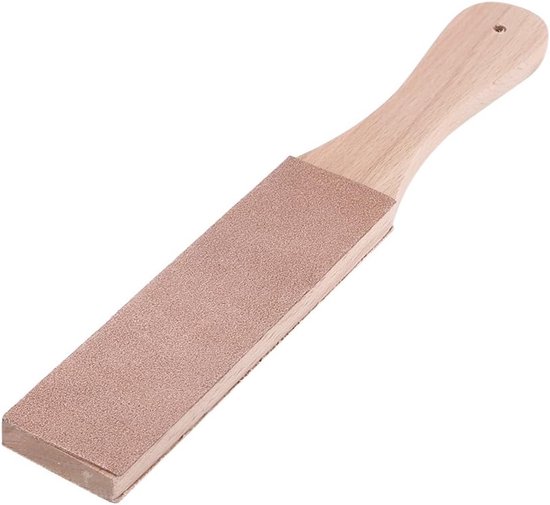 Razor & Knife Sharpener with Handles, Vintage Razor Strap Brown Razor Strop Double Sided Leather Polisher Leather Strop van Merkloos	