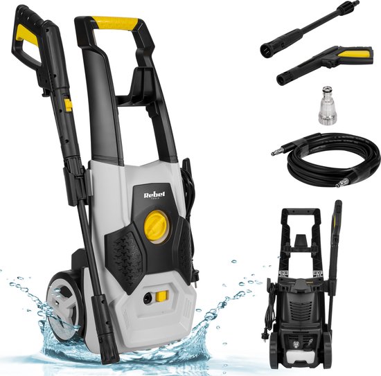 Rebel RB-5016 - Hogedrukreiniger - 1800W - Verstelbare Druk - Compact & Draagbaar van Merkloos	