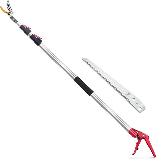 Recalma Telescopische Takkenschaar en Takkenzaag – Snoeischaar en Rozenschaar – 140 tot 300 cm – Boomzaag – Lichtgewicht Tuingereedschap van Merkloos	