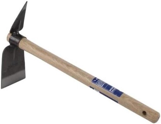 Rechte Haak Tuin - Schoffel Haken - Onkruid Wieden - Roestvrij Staal - 80 x 230 mm - Zilver