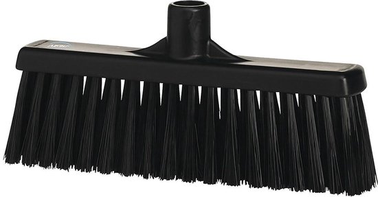 Rechte Veger - Vloerbezem Stoffer - Vuil Verzamelen - Twee Smalle Blokken - 310 x 60 x 140 mm - Zwart