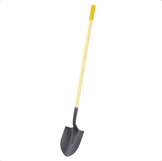 Record Spade Shovel | Stalen Kop en Fiberglass Steel | 24 cm Werkbreedte | 110 cm Lengte | Rubberen D-Handgreep | Voor Tuin, Bouw en Grondbewerking